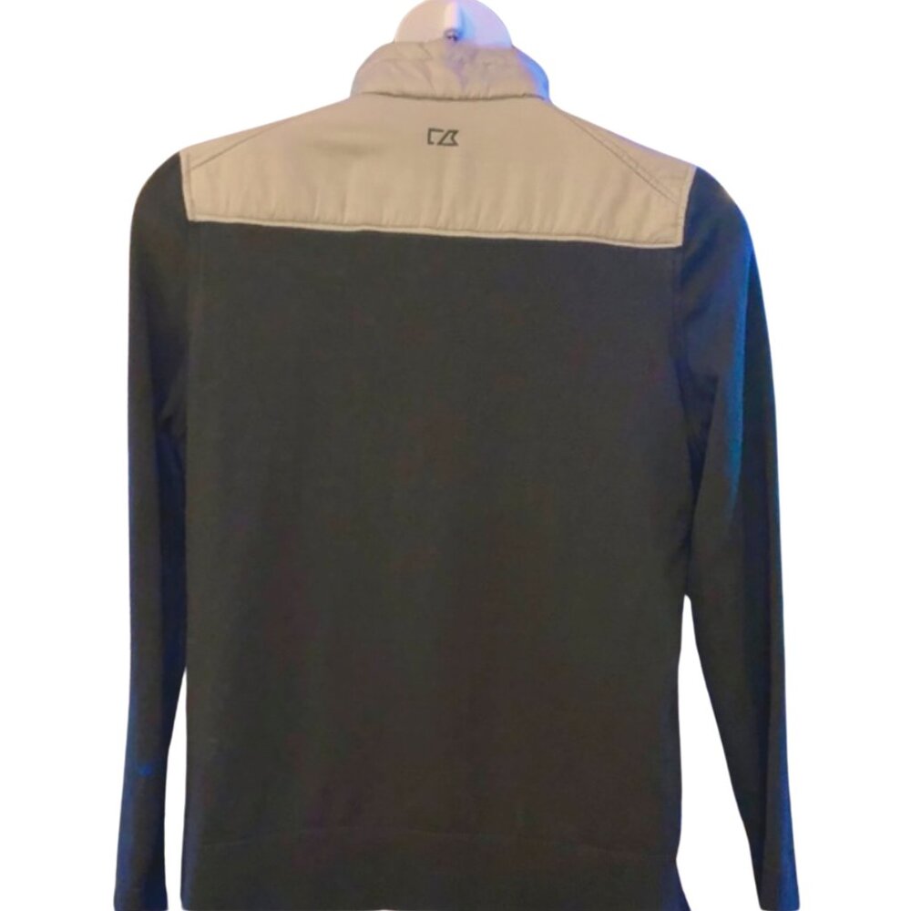 Cutter & Buck Womens Cora Quilted Sweater Jacket, Hunter Green - Picture 8 of 13